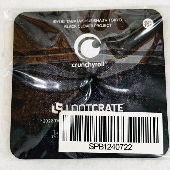 Black Clover Blue Rose Knights Pin - Official Loot Crate Collectible - New - Picture 3 of 3